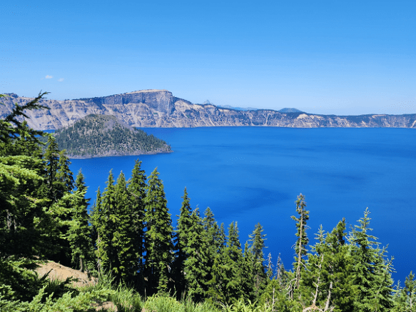 View of Crater Lake from the rim