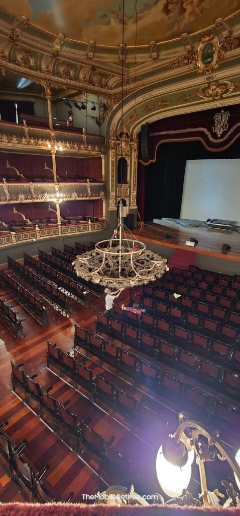 ornate chandelier of the National Theater of Costa Rica 