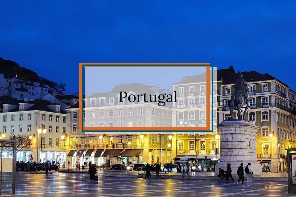 Pic of the town square in Lisbon Portugal