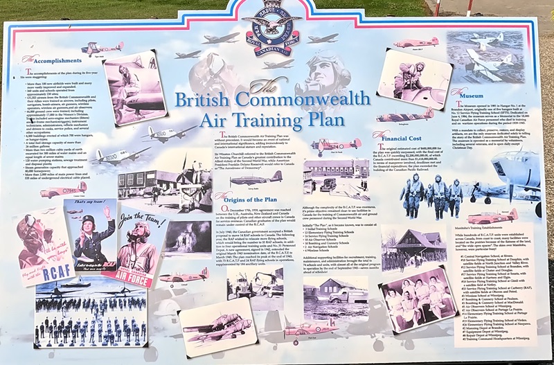 plaque highlighting the origins of the Commonwealth Air Training Plan Museum