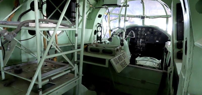 picture we took of the interior of the Avro Anson at the Commonwealth Air Training Plan Museum