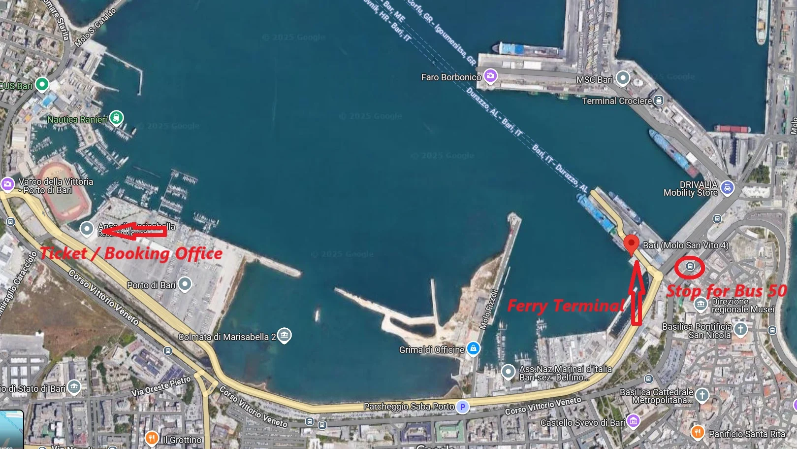 Bari Port layout