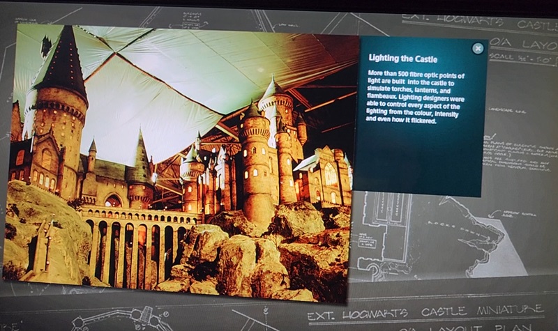 picture we took of the info about lighting the Harry Potter castle