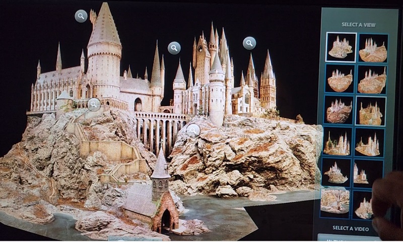 picture we took of the castle display at the Harry Potter studio tour