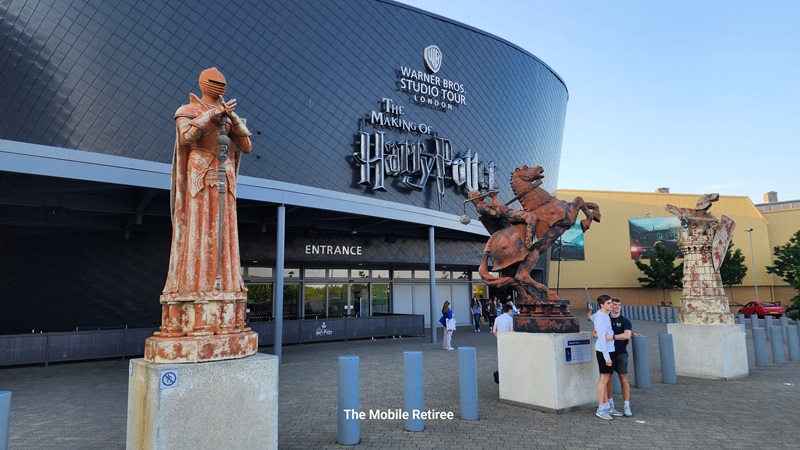 picture we took of the entrance to the  Making of Harry Potter studio tour