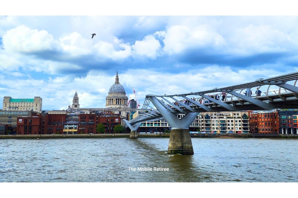 picture of the Millennium Bridge - part of the Harry Potter walking tour in London