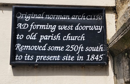 Photo we took of the sign describing the Norman Arch