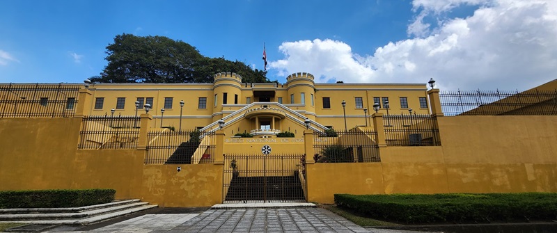 a exterior picture we took of the National Museum of Costa Rica 